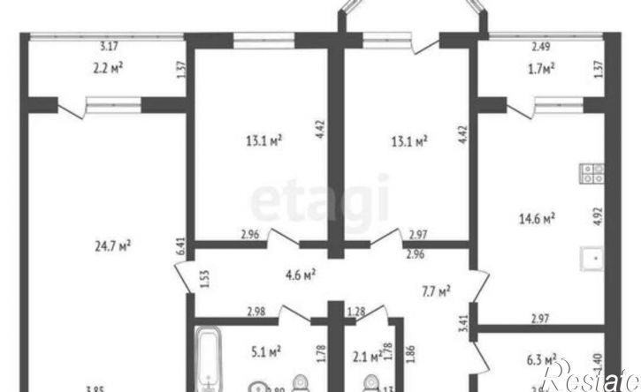 3-комн квартира проспект Кирова, 348,  д. 348