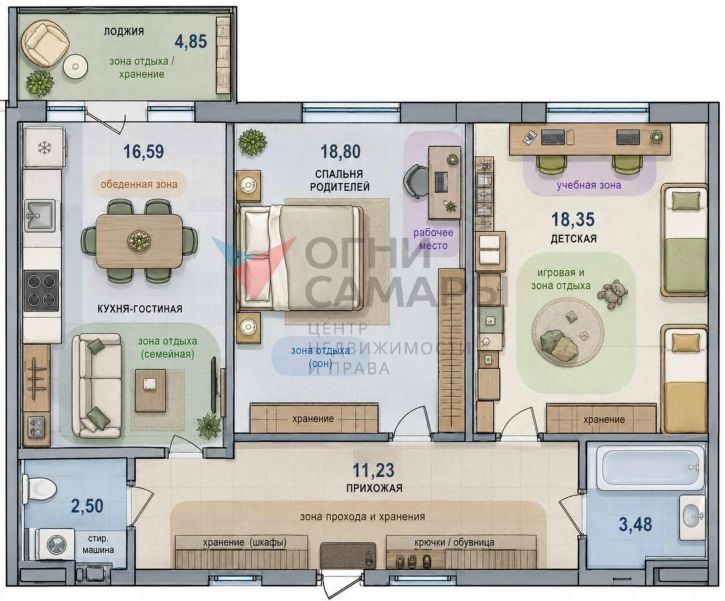 2-комн квартира в новом доме Дыбенко улица, 5к4