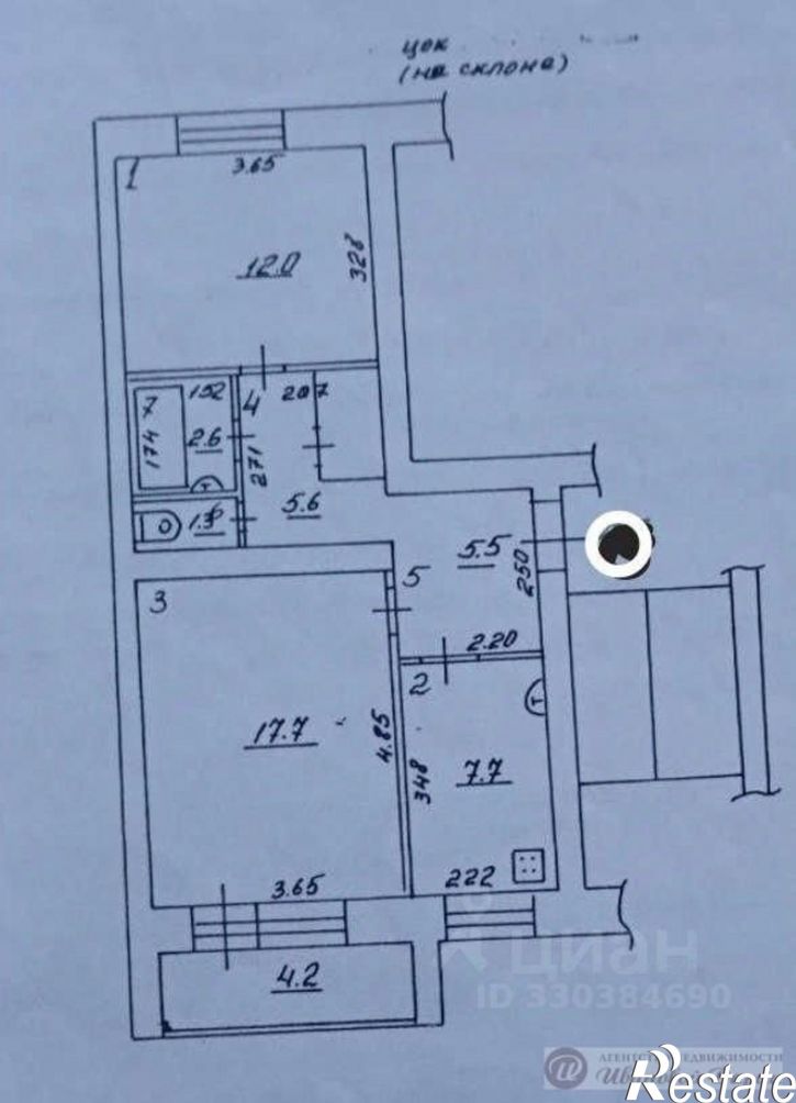2-комн квартира улица Александра Матросова, 18,  д. 18