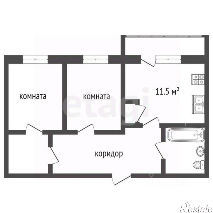2-комн квартира Молодёжная улица, 16,  д. 16