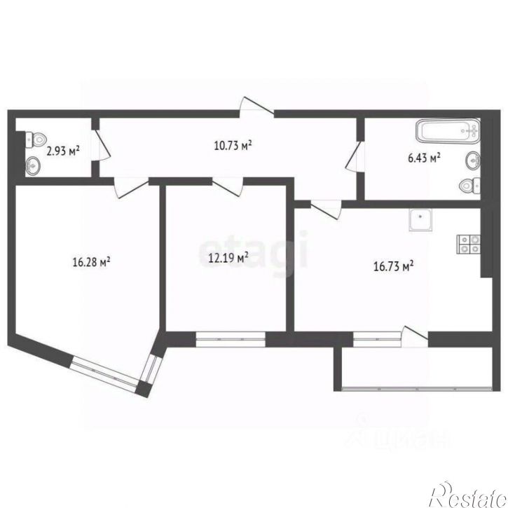 2-комн квартира Калужская улица, 11,  д. 11