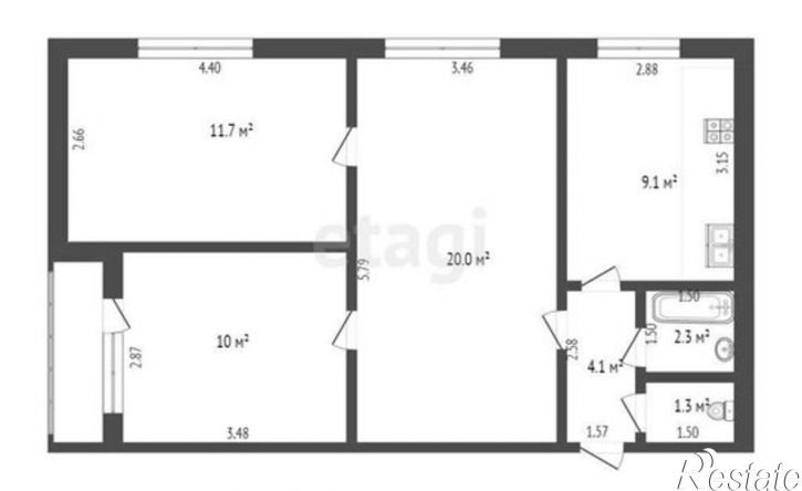 3-комн квартира ул Советской Армии, 239,  д. 239