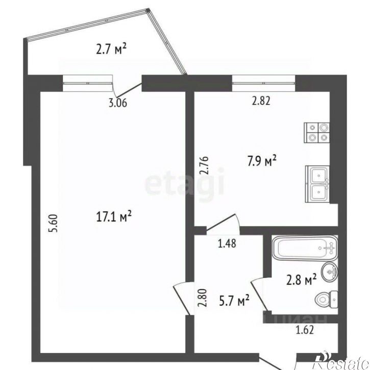 1-комн квартира Советская улица, 12,  д. 12