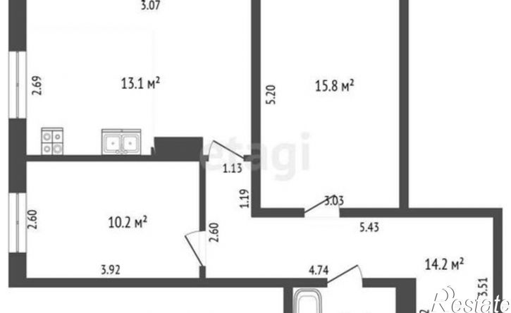 2-комн квартира Московское (18 км) шоссе, 41,  д. 41