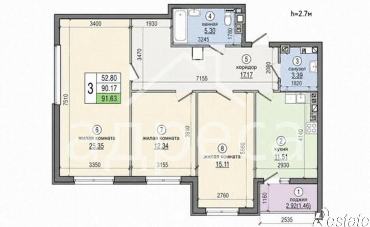 3-комн квартира ул Конноармейская, 28,  д. 28