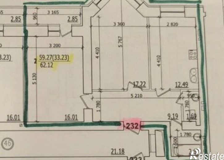 2-комн квартира Московское шоссе, 18-й километр, уч7