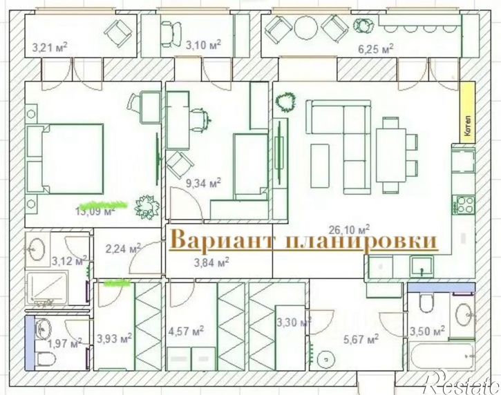 3-комн квартира улица Советской Армии, 240Д,  д. 240Д