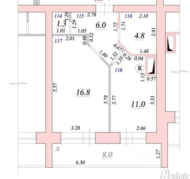 1-комн квартира переулок Юрия Павлова, 7А,  д. 7А