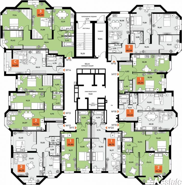 2-комн квартира в новом доме проспект Карла Маркса, 231Б,  д. 231Б