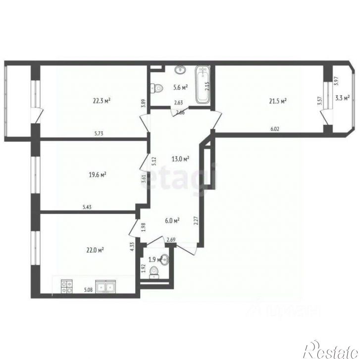 3-комн квартира Рабочая улица, 85,  д. 85