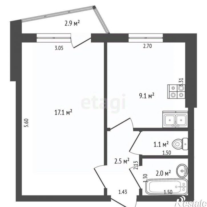 1-комн квартира улица Георгия Димитрова, 107,  д. 107