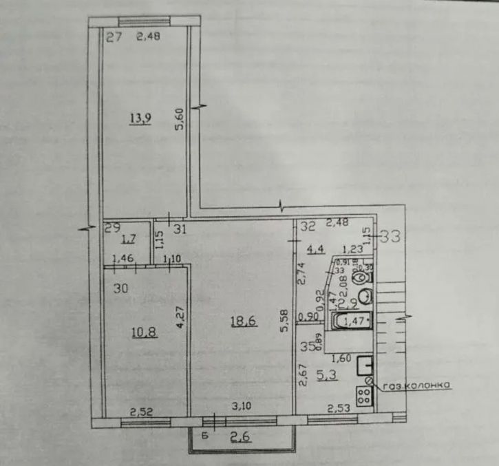 3-комн квартира Мориса Тореза улица, 4