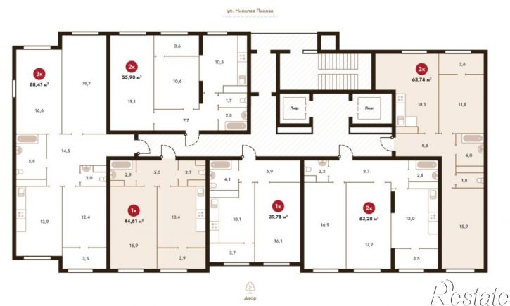 2-комн квартира в новом доме проспект Масленникова, 14А,  д. 14А