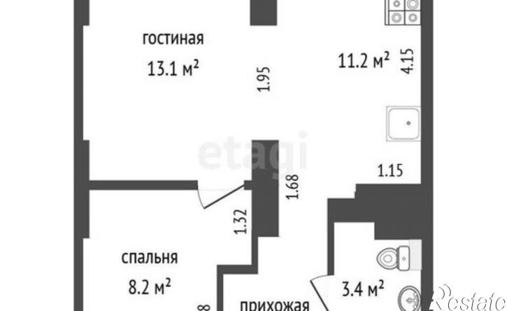 1-комн квартира улица Советской Армии, 91,  д. 91