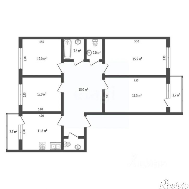 4-комн квартира Южное шоссе, 9,  д. 9