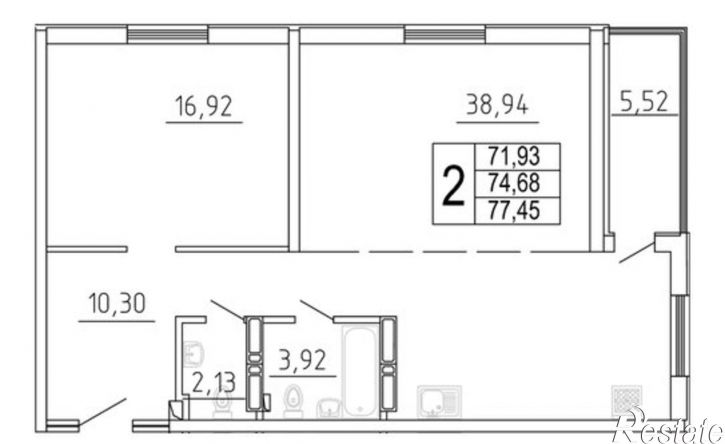2-комн квартира в новом доме улица Дыбенко, 5,  д. 5