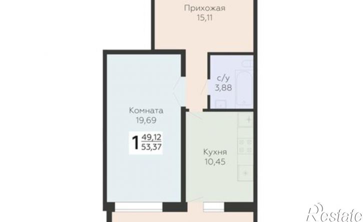 1-комн квартира в новом доме 3-й кв-л, 8,  д. 8