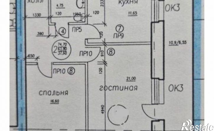 2-комн квартира Молодёжная улица, 6Б,  д. 6Б
