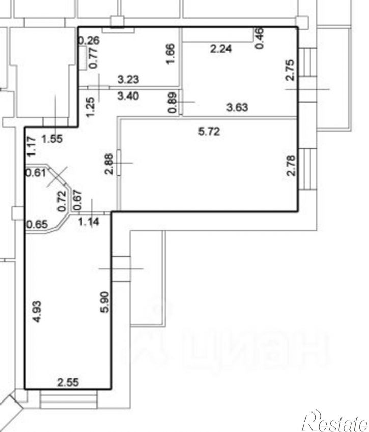 2-комн квартира 5-я просека, 104Б,  д. 104Б