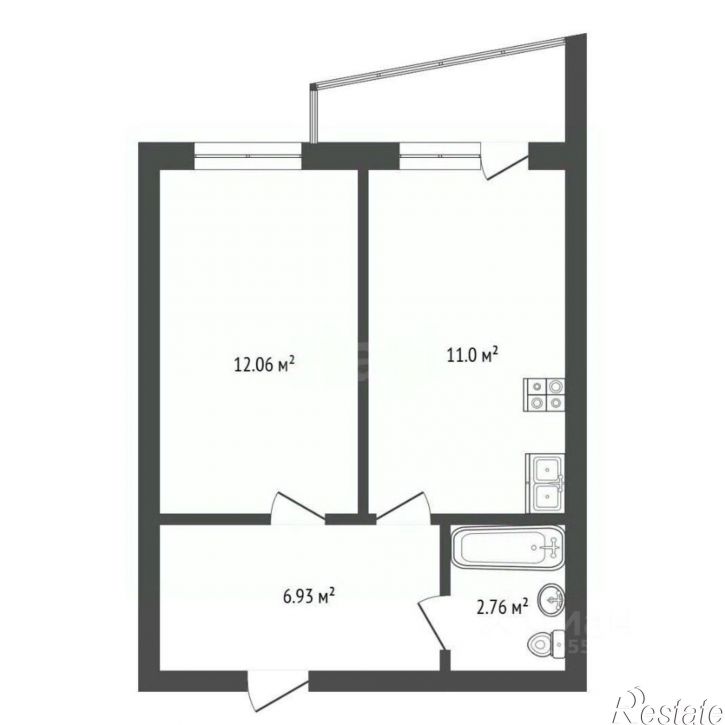 1-комн квартира улица Георгия Димитрова, 110А,  д. 110А