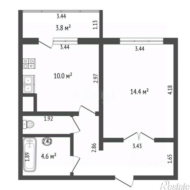 1-комн квартира переулок Водителей, 5,  д. 5