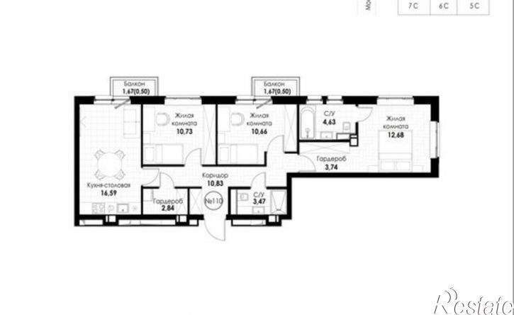 3-комн квартира в новом доме 11-й кв-л, 55,  д. 55