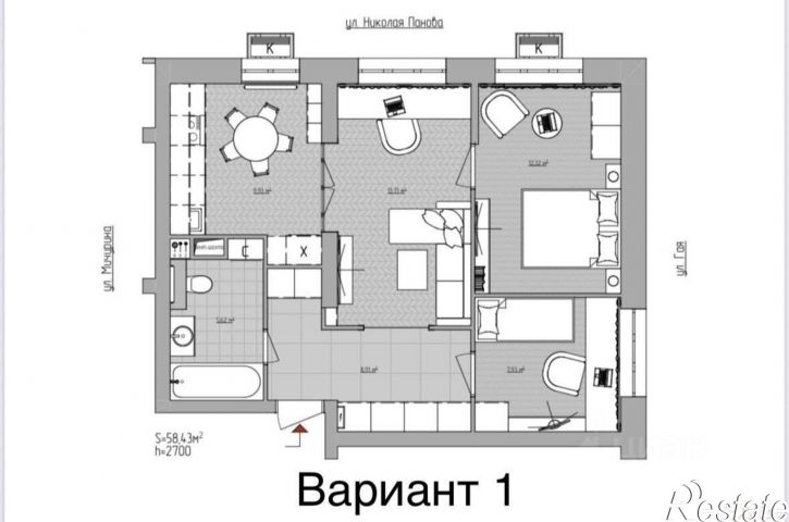 2-комн квартира ул Николая Панова, 25,  д. 25