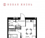 1-комн, 39 кв м, этаж 1/8 Спортивная улица, 4