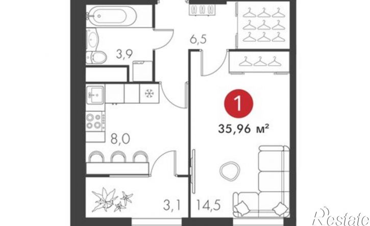 1-комн квартира ул Николая Панова, 25,  д. 25