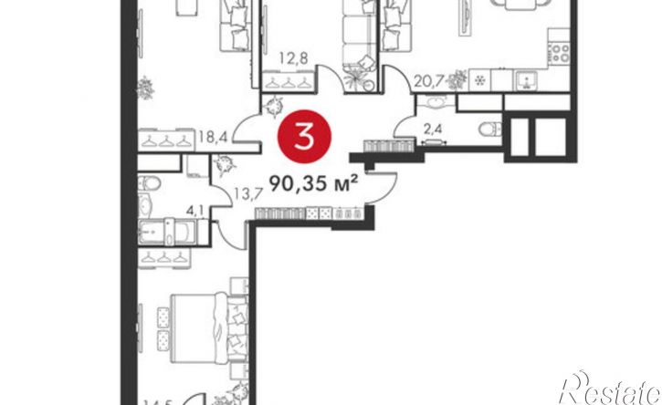 3-комн квартира ул Николая Панова, 25,  д. 25