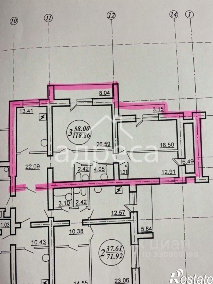 3-комн квартира пр-кт Кирова, 316,  д. 316