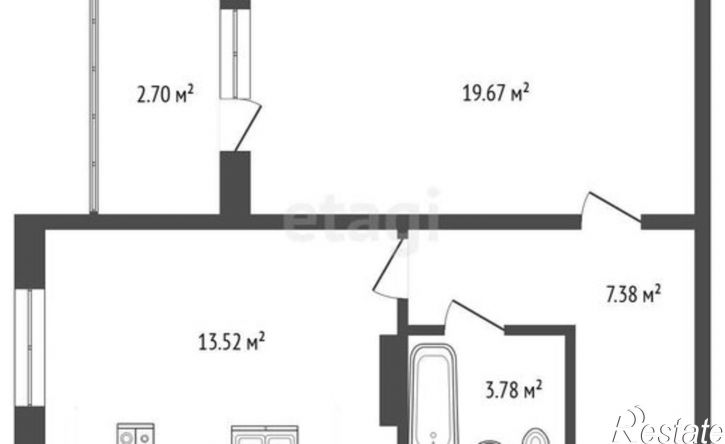 1-комн квартира ул Печерская, 20А,  д. 20А