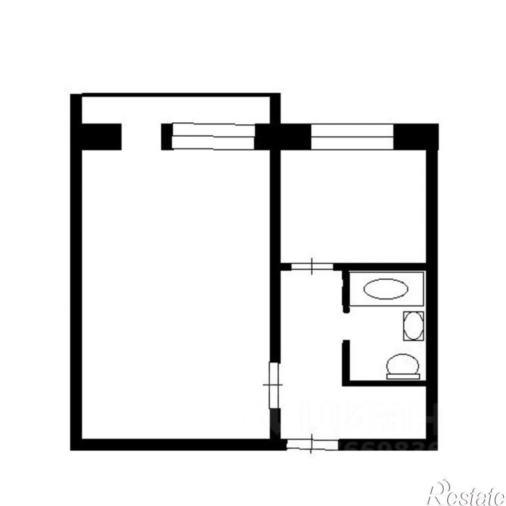 1-комн квартира улица Мориса Тореза, 6,  д. 6