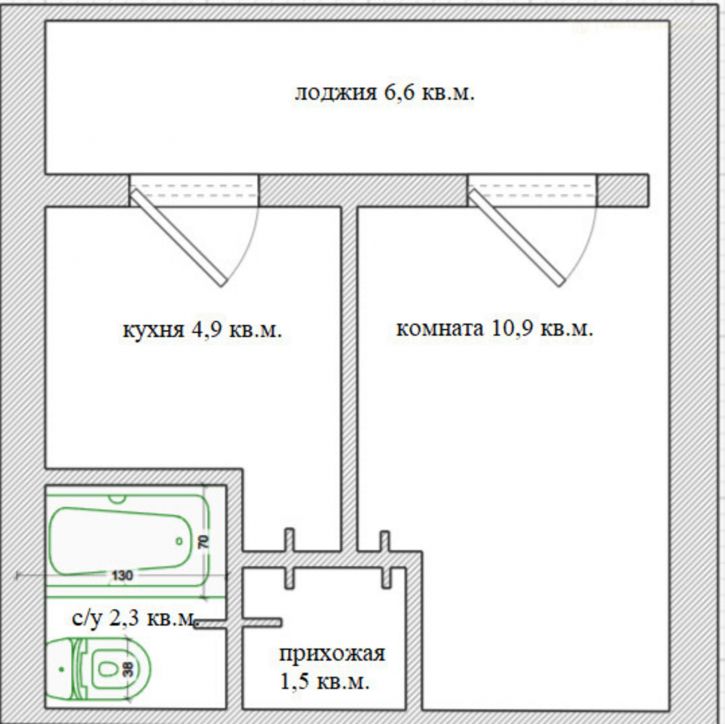 1-комн квартира Железной Дивизии улица, 17
