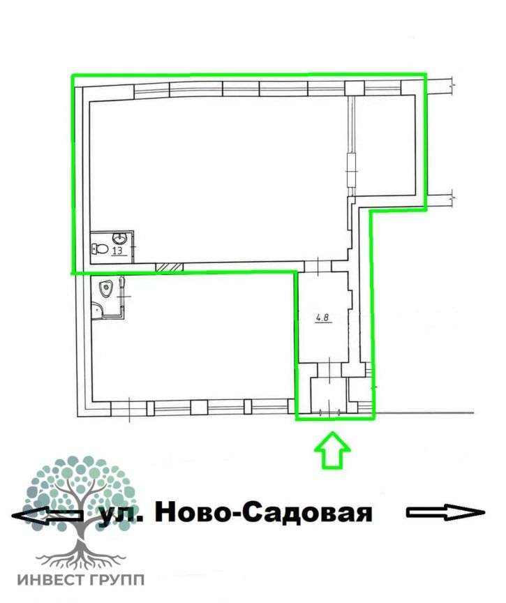 Торговое помещение Ново-Садовая улица, 173