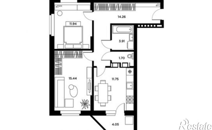 2-комн квартира Московское (18 км) шоссе, 55,  д. 55