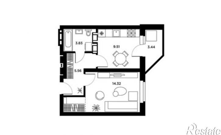 1-комн квартира Московское (18 км) шоссе, 55,  д. 55