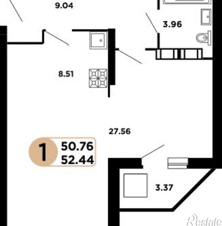 1-комн квартира Московское (18 км) шоссе, 57,  д. 57