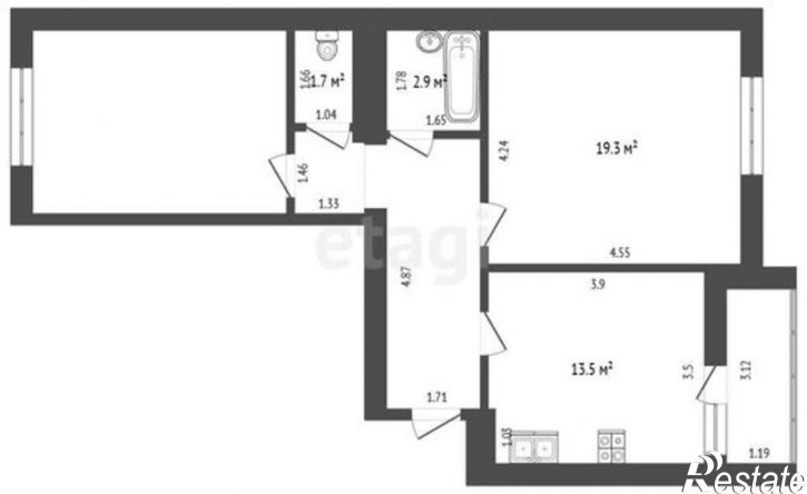 2-комн квартира 1-й кв-л, 7,  д. 7