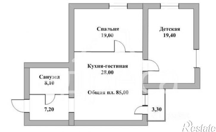 2-комн квартира Владимирская улица, 33,  д. 33