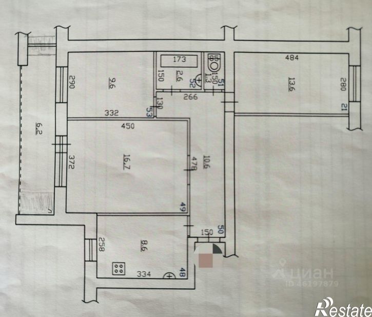 3-комн квартира ул Шверника, 16,  д. 16