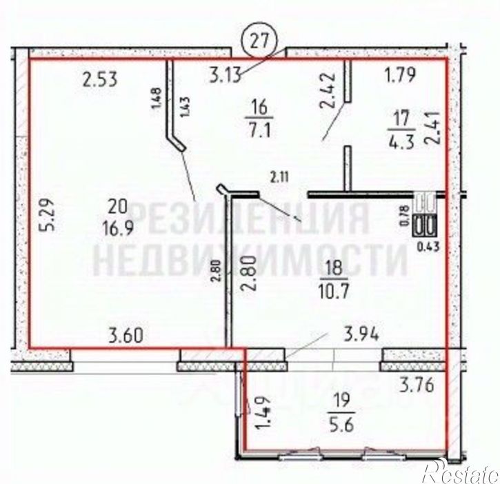 1-комн квартира улица Мориса Тореза, 34А,  д. 34А