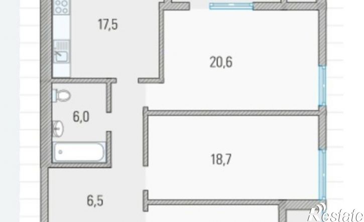 3-комн квартира ул Мусоргского, 1а,  д. 1а