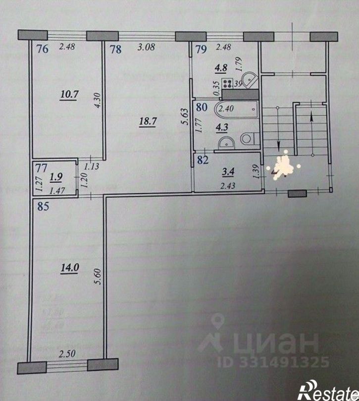 3-комн квартира ул Партизанская, 216,  д. 216