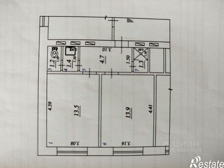 2-комн квартира проспект Карла Маркса, 412А,  д. 412А