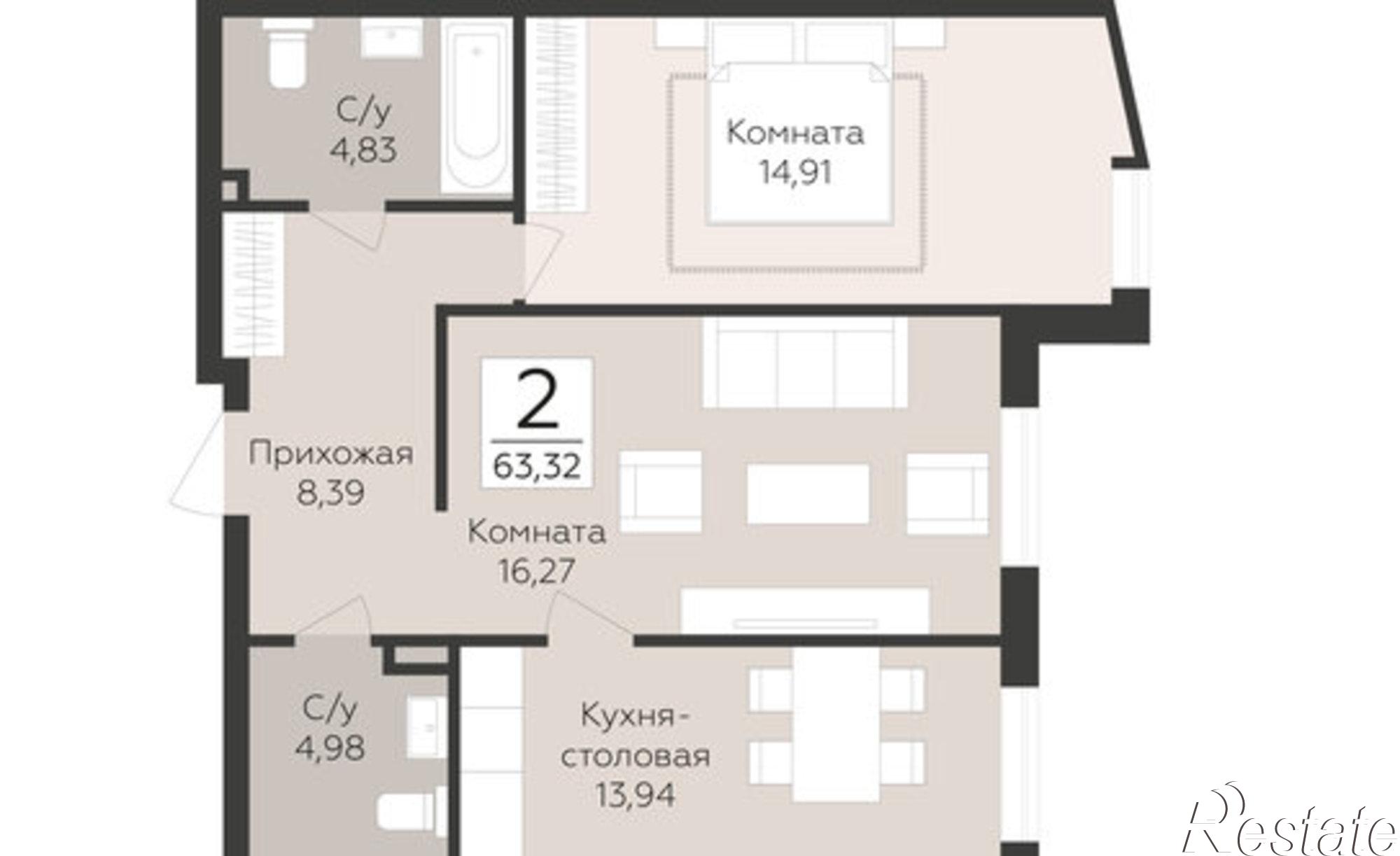 Купить квартиру за 10 799 200 рублей на лн Третья, 4