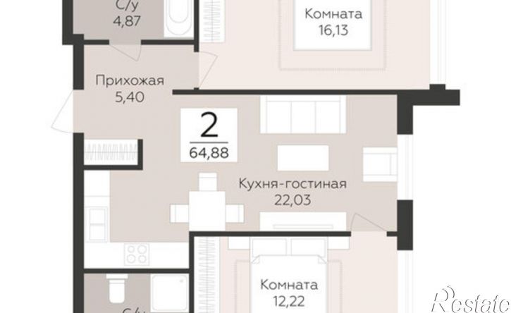 2-комн квартира в новом доме лн Третья, 4,  д. 4