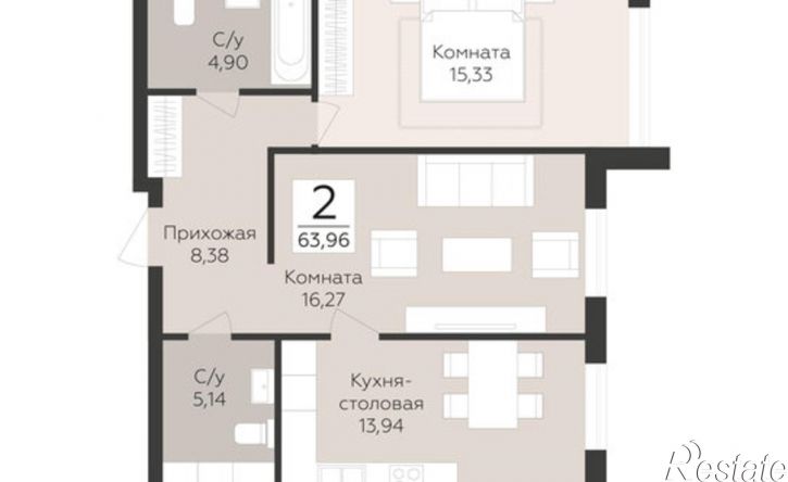 2-комн квартира в новом доме лн Третья, 4,  д. 4