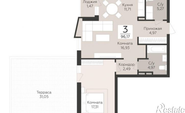 2-комн квартира в новом доме лн Третья, 4,  д. 4