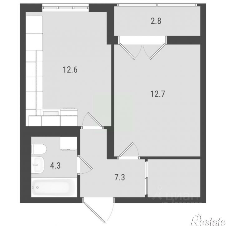1-комн квартира в новом доме Южное шоссе, 13,  д. 13